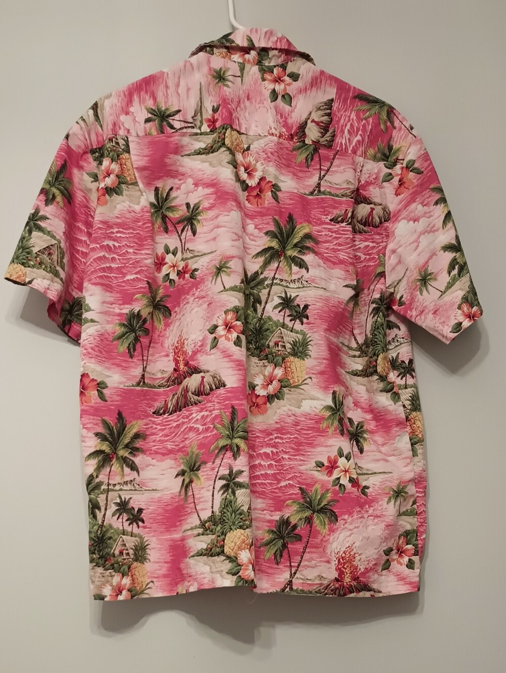 Men's Hilo Hattie The Hawaiian Original Pink Tropical Hawaiian Shirt XL - Picture 3 of 6